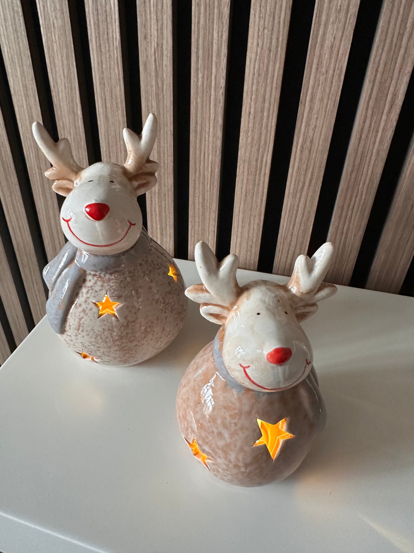 LED Ceramic Christmas Reindeer ~ 2 Sizes