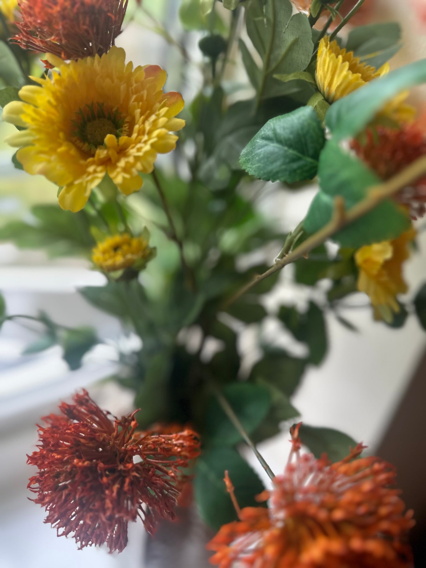 Seed Pop Natural Coloured Vase complete with faux flowers