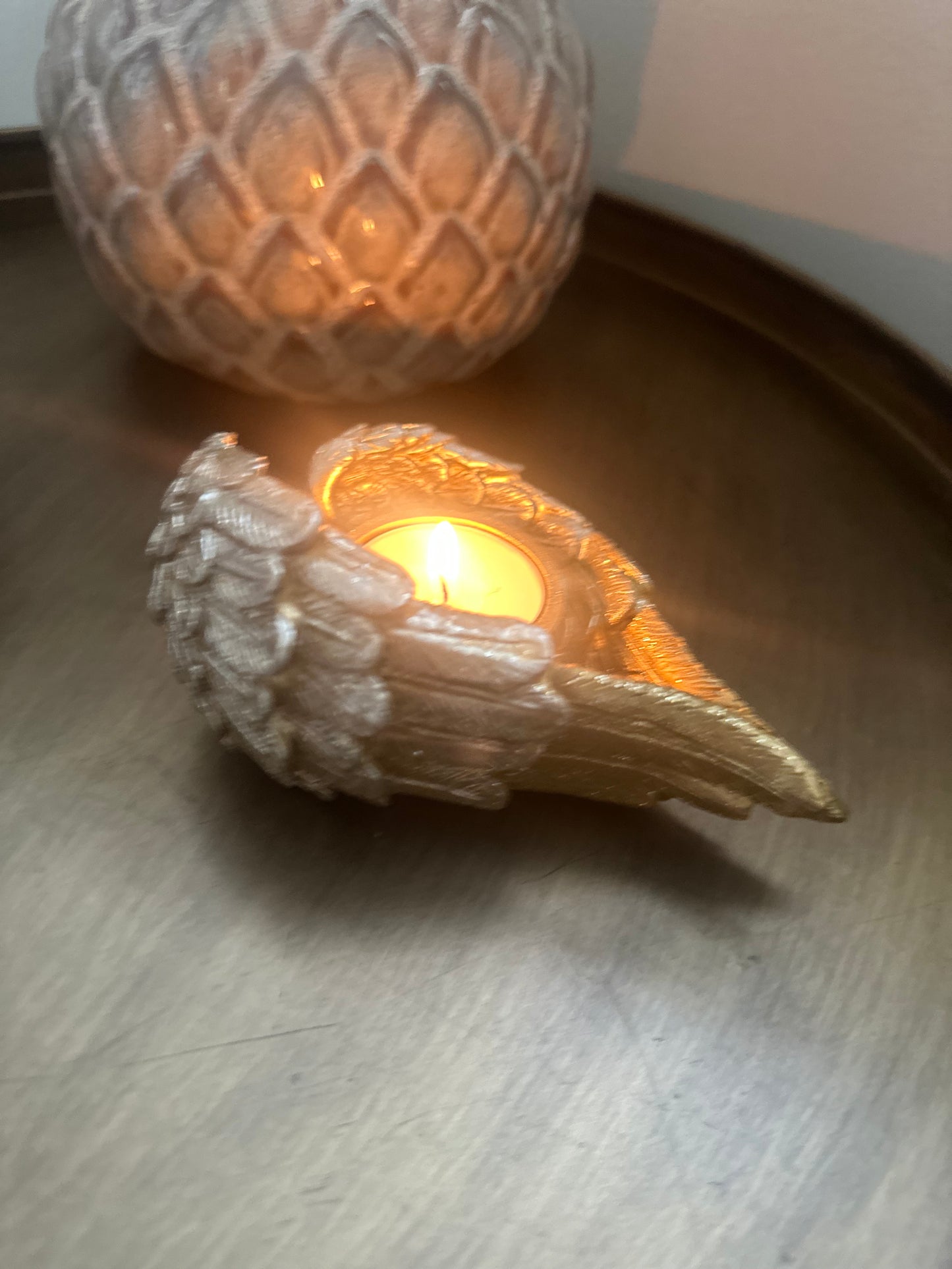 Gold Angel Tealight Holder