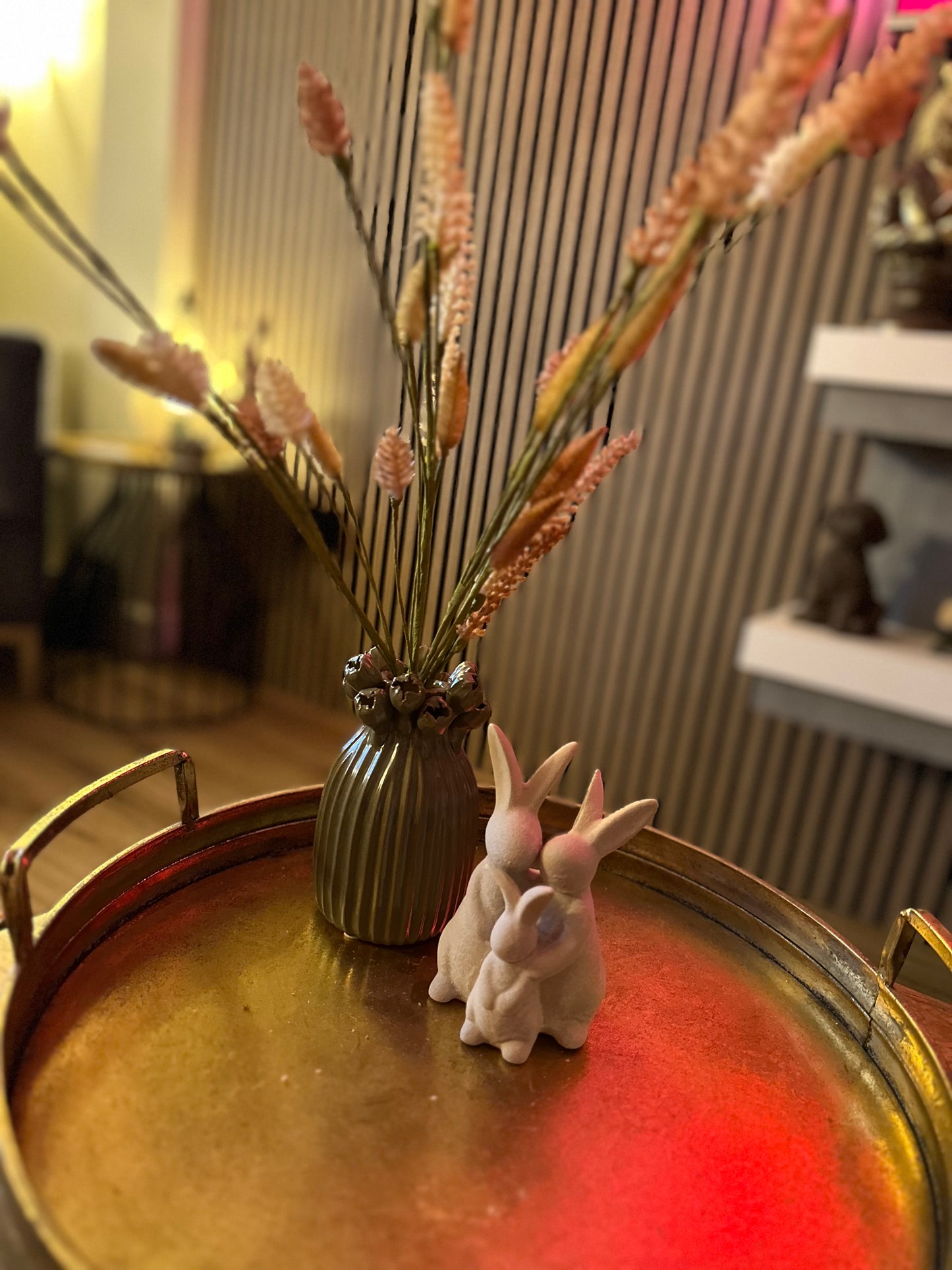 Natural Bunny Tail & Cone Mix Bunch Faux Flowers