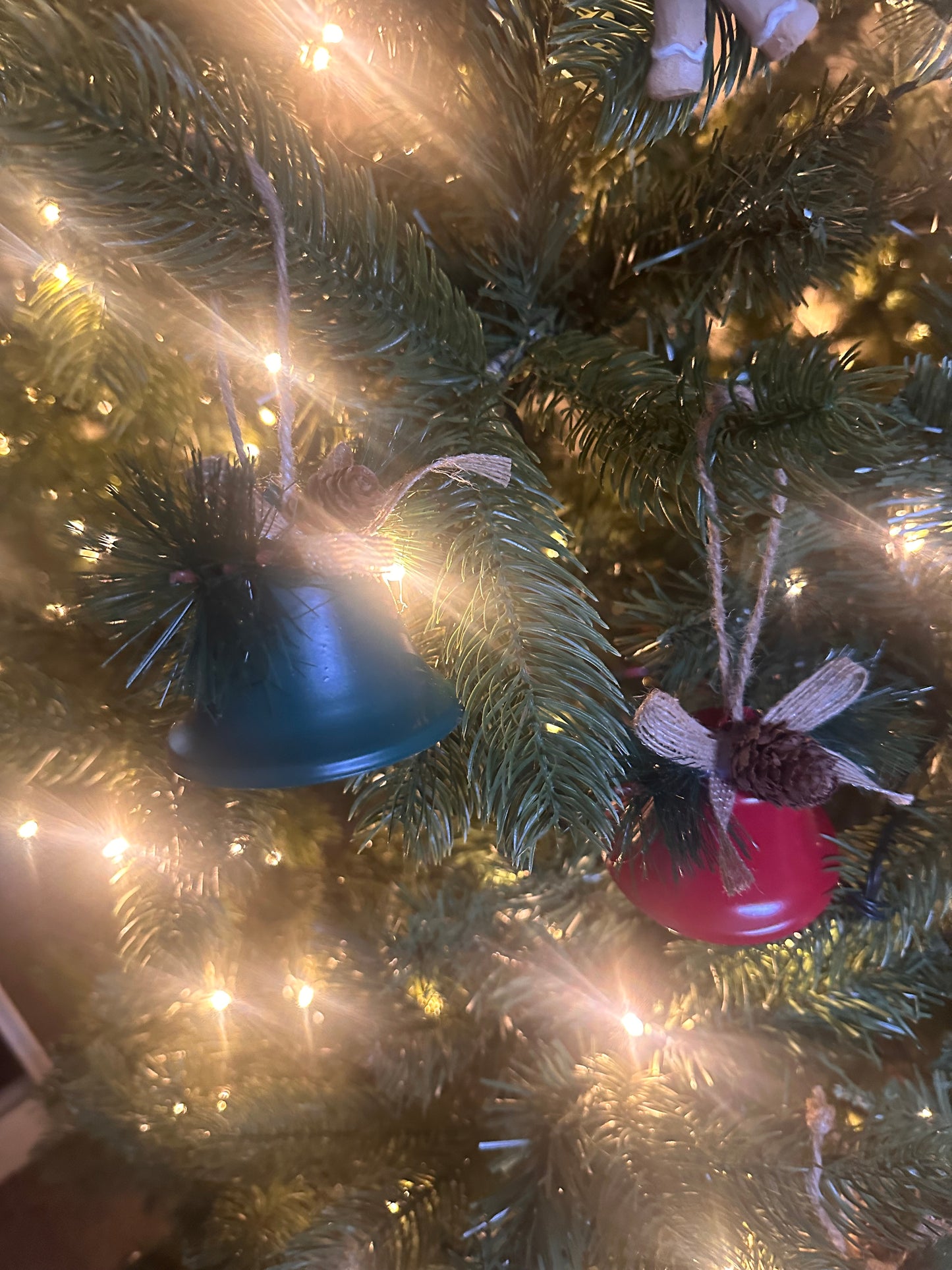 Metal Hanging Bell with Fir Cones