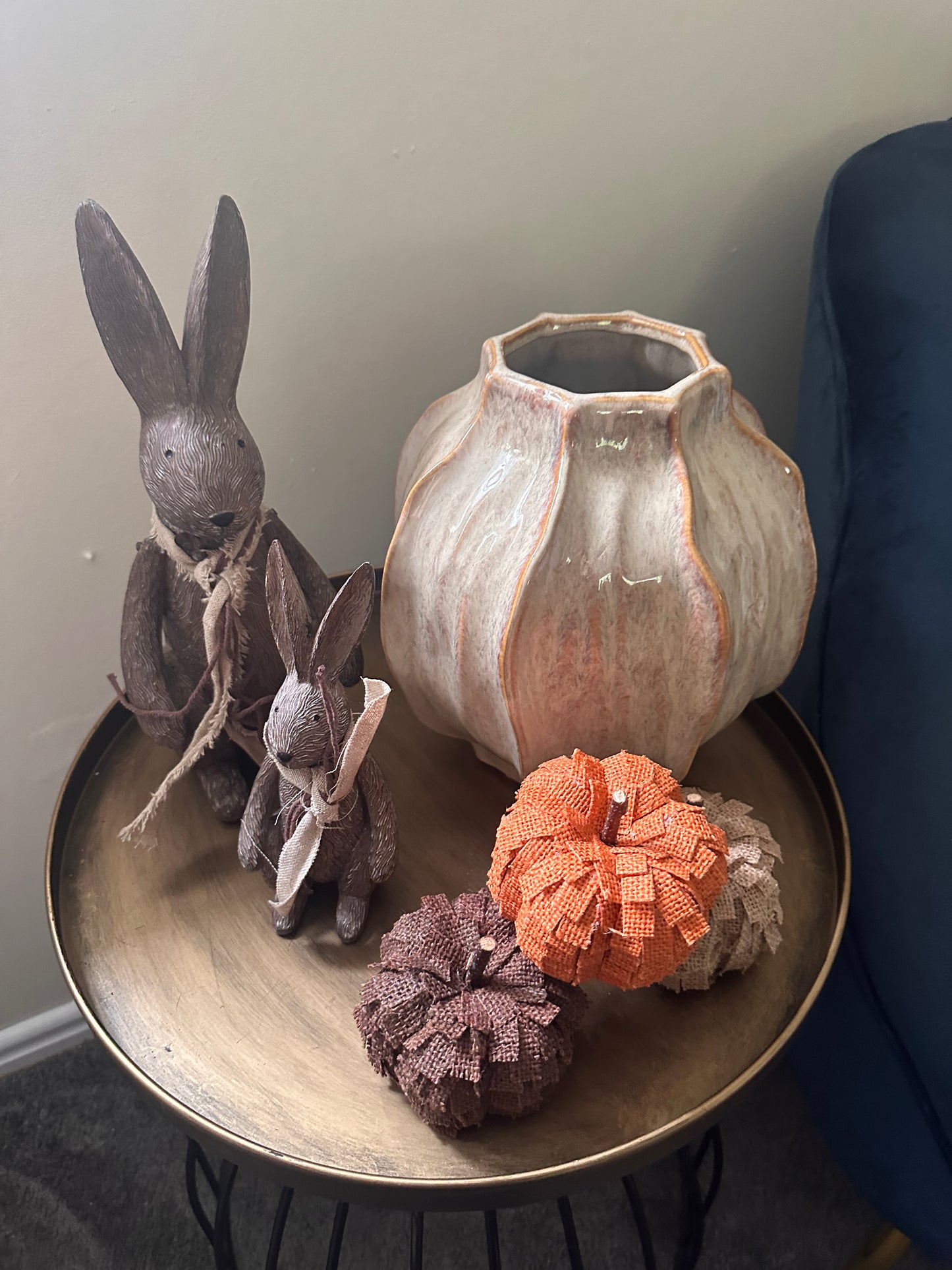 Glazed Seed Pod Style Chunky Statement Squat Vase