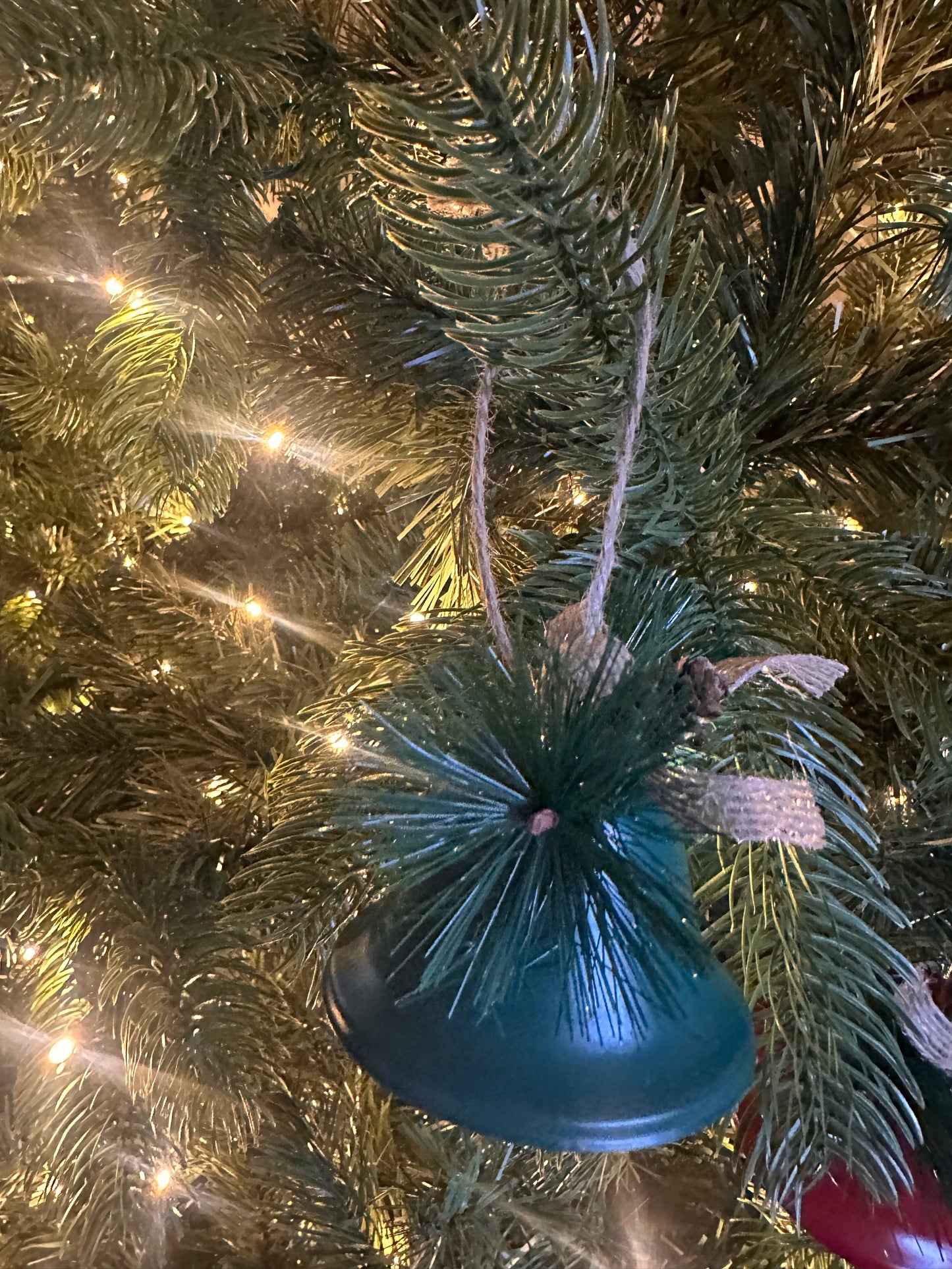 Metal Hanging Bell with Fir Cones