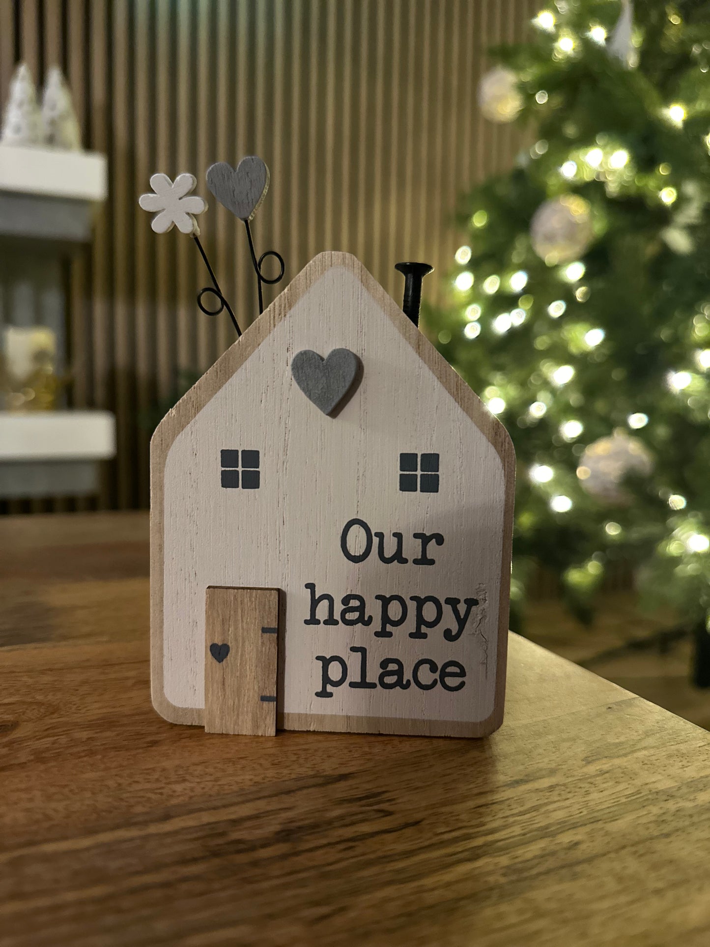 Wooden Our Happy Place House