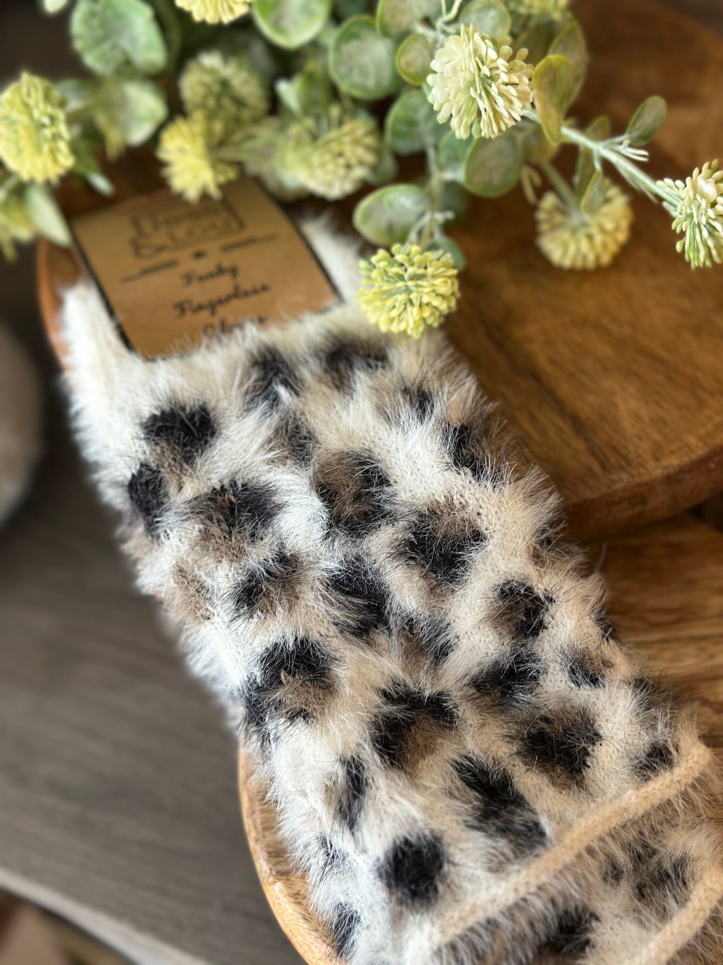 Jess & Lou Leopard Style Fingerless Gloves