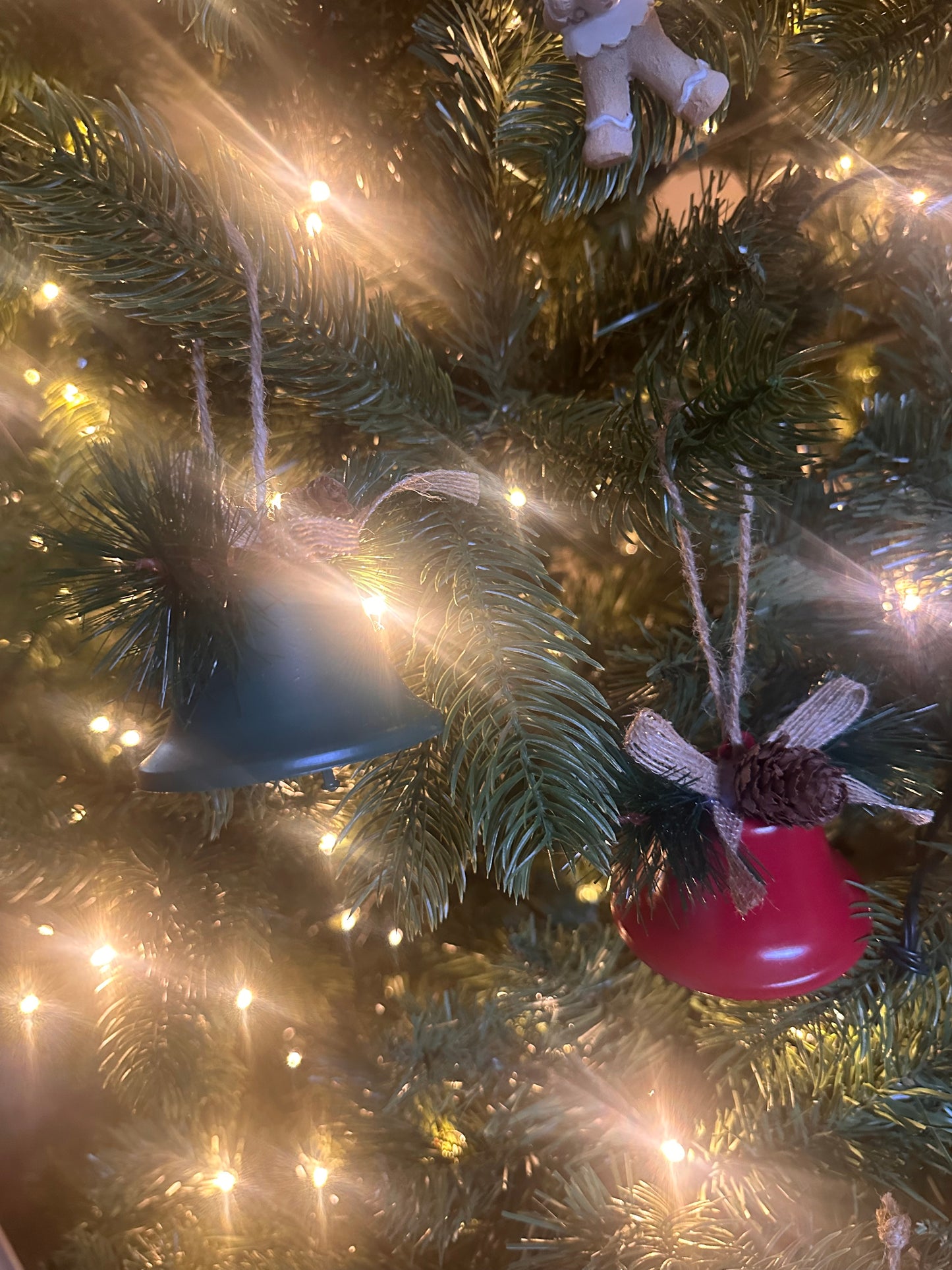 Metal Hanging Bell with Fir Cones