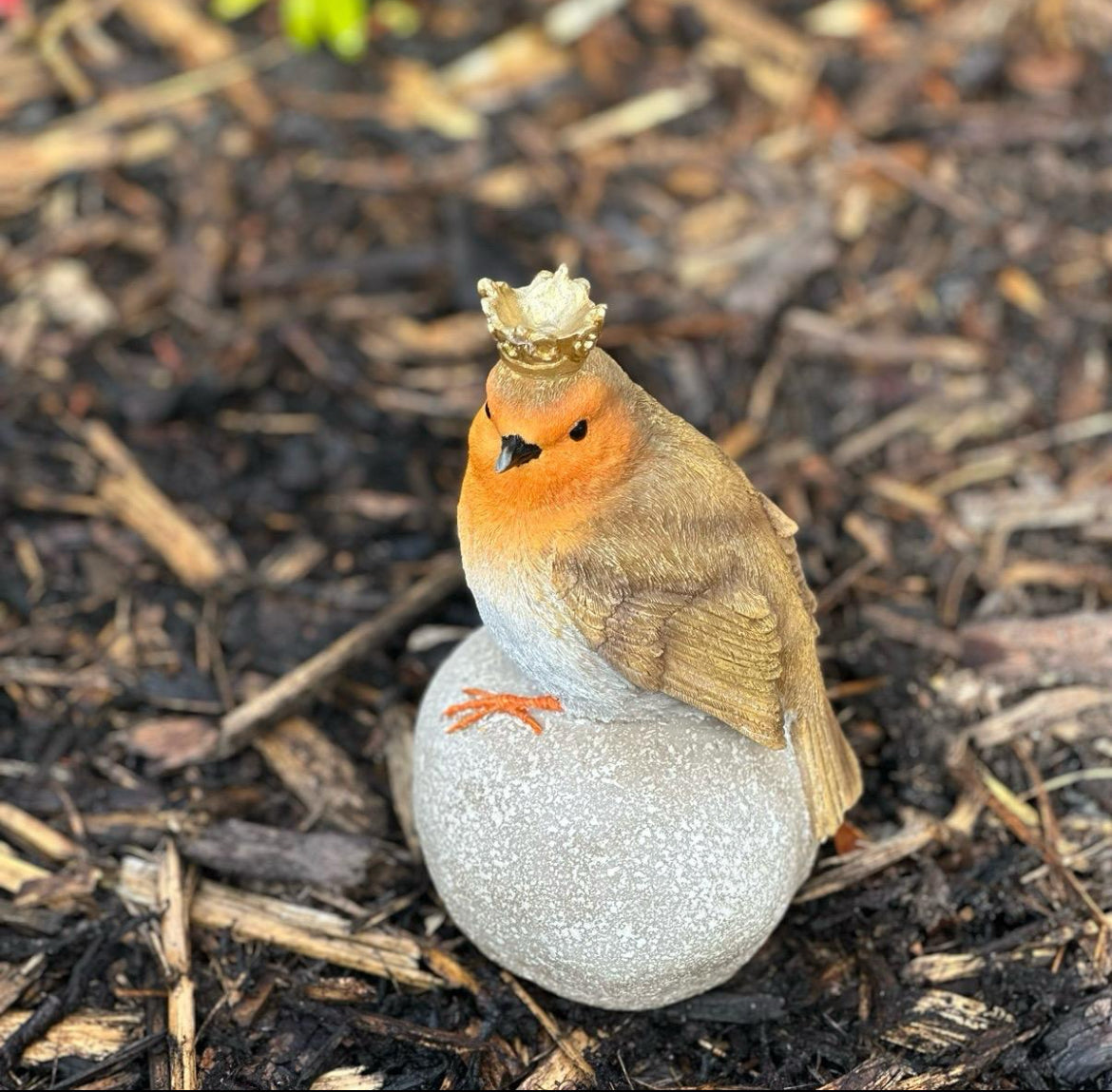 Gorgeous Resin Robin on a Stone