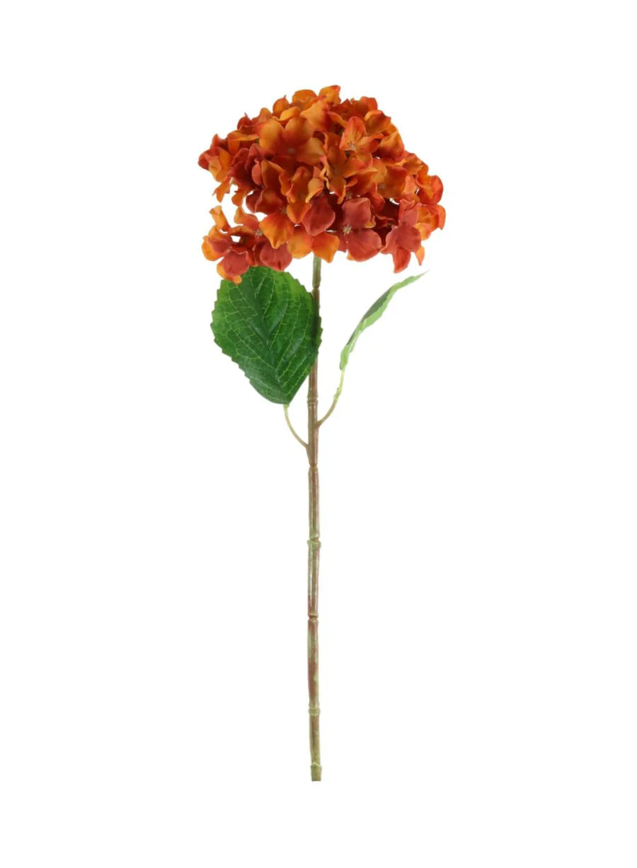 Orange Faux Flower Hydrangeas
