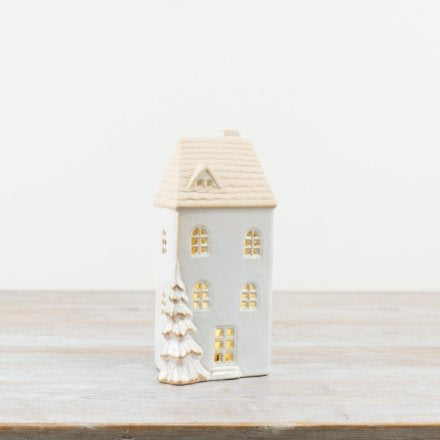 LED House with Gold Details Choice of Two Sizes