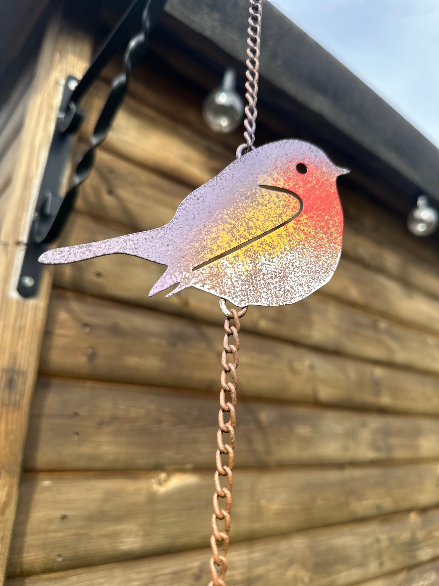 Metal Hanging Robin Garden Decor