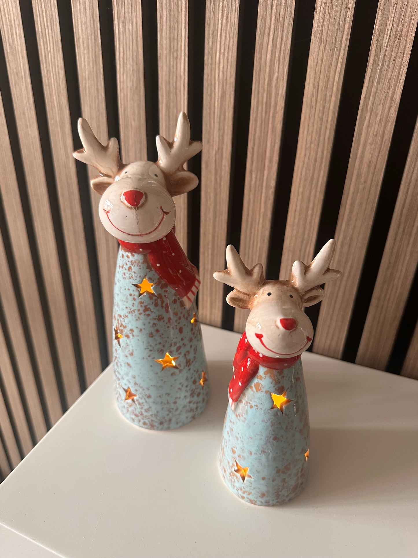 Ceramic Led Reindeers - 2 Sizes