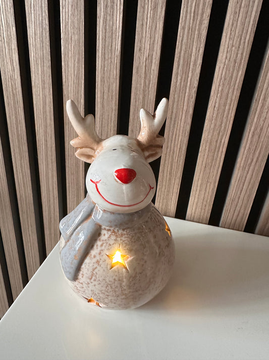 LED Ceramic Christmas Reindeer ~ 2 Sizes