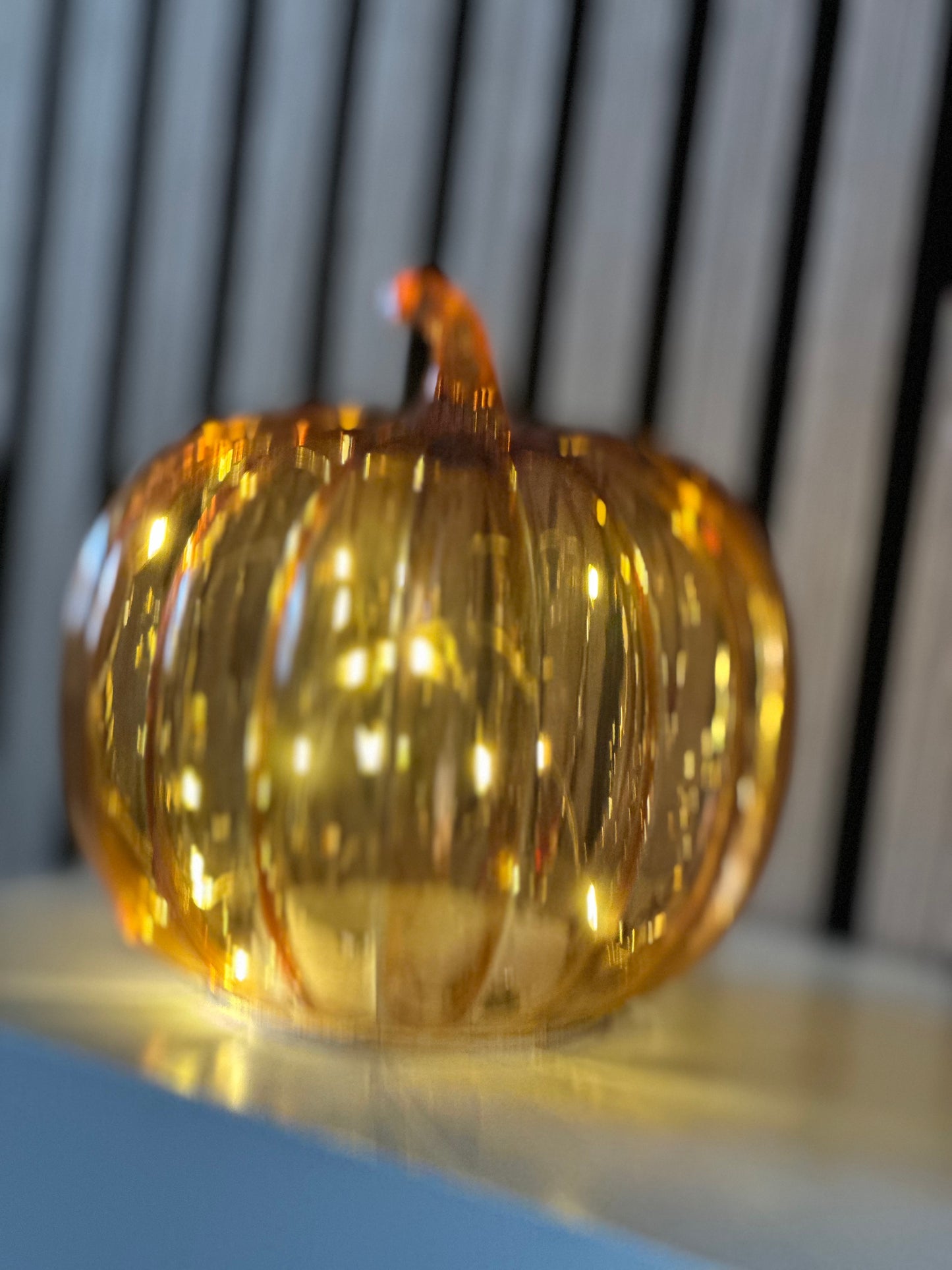 Led Glass Decorative Pumpkin