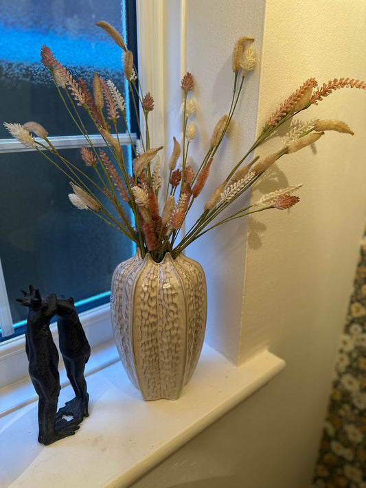 Taupe Ceramic Pod Style Vase
