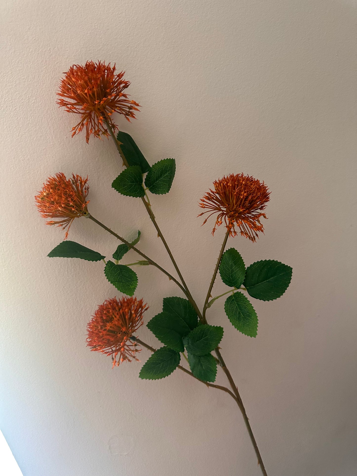 Faux Orange  Fireball Flowers