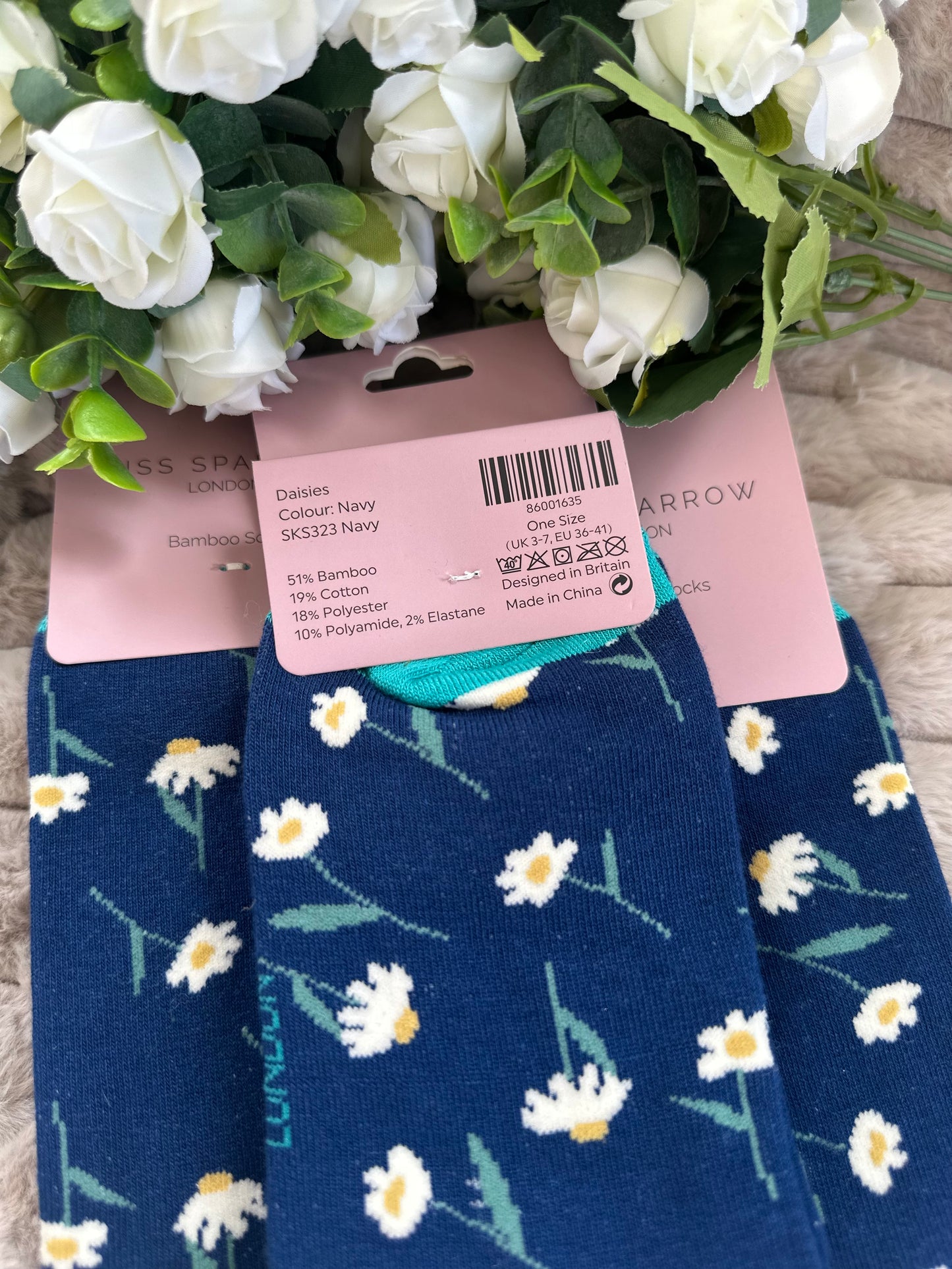 Miss Sparrow Daisy Design Socks