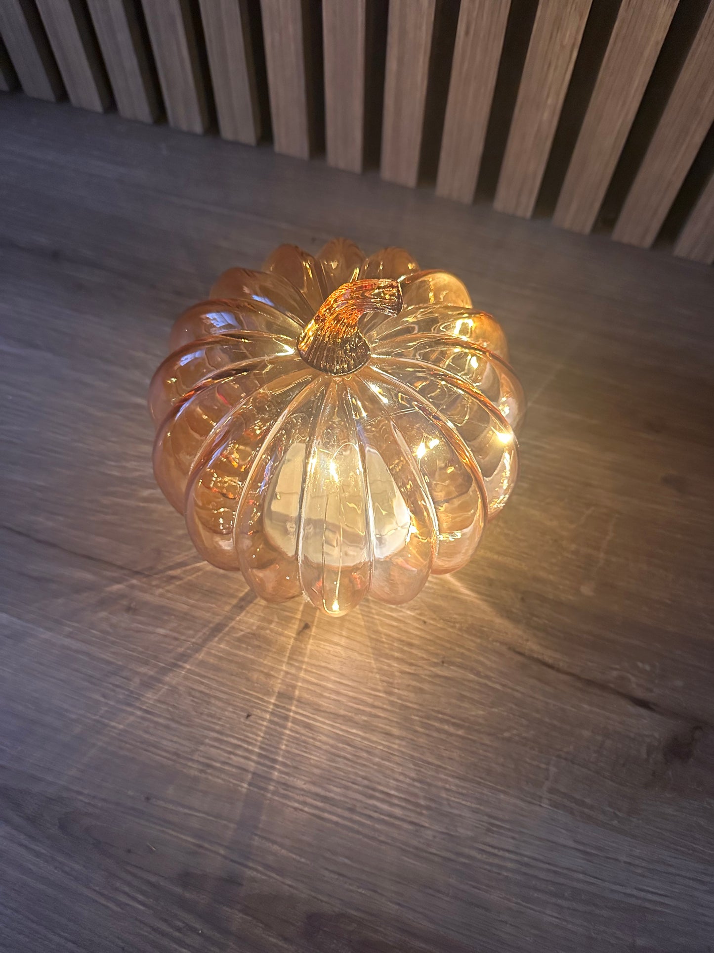 Led Glass Decorative Pumpkin