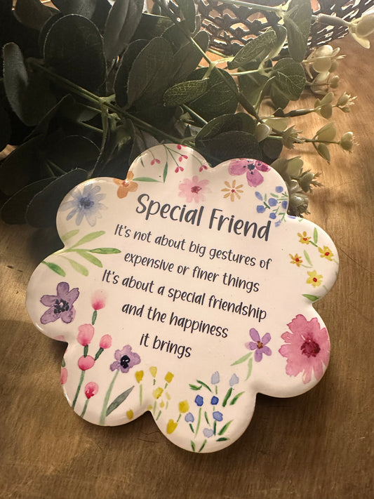 Floral Shaped  Friend Coaster