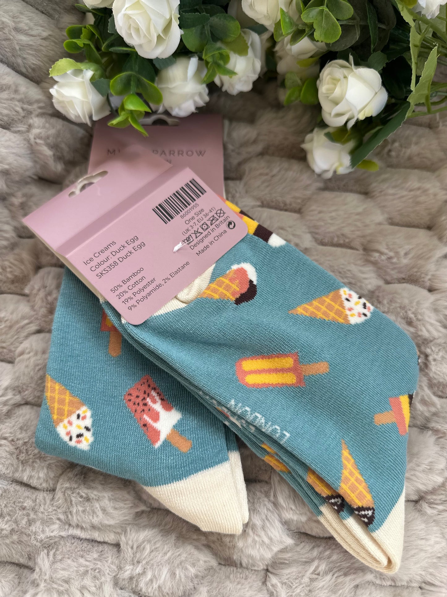 Miss Sparrow Ice Lolly Design Socks