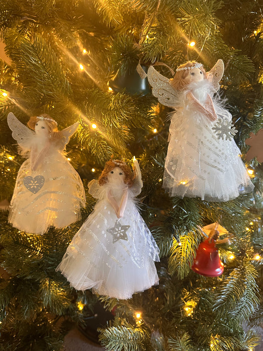 Set of Three Hanging Christmas Fairies