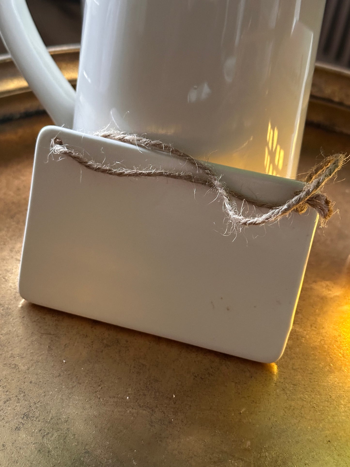 Ceramic Friend Postcard with Twine
