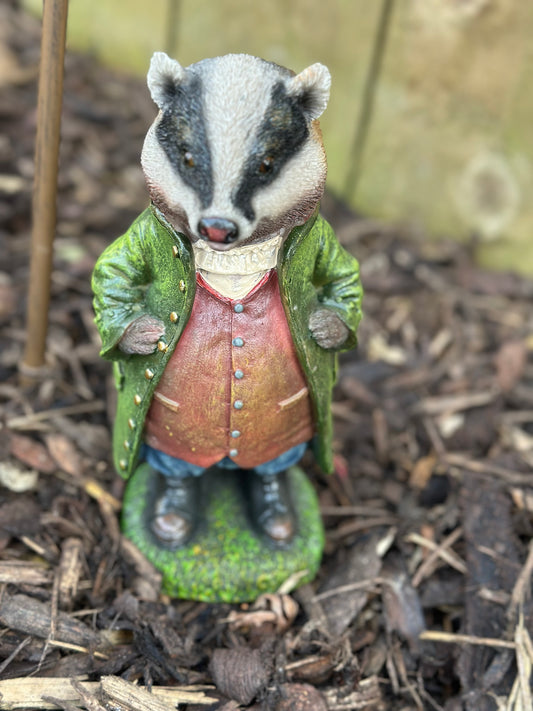 Suited Decorative Badger Garden Decor