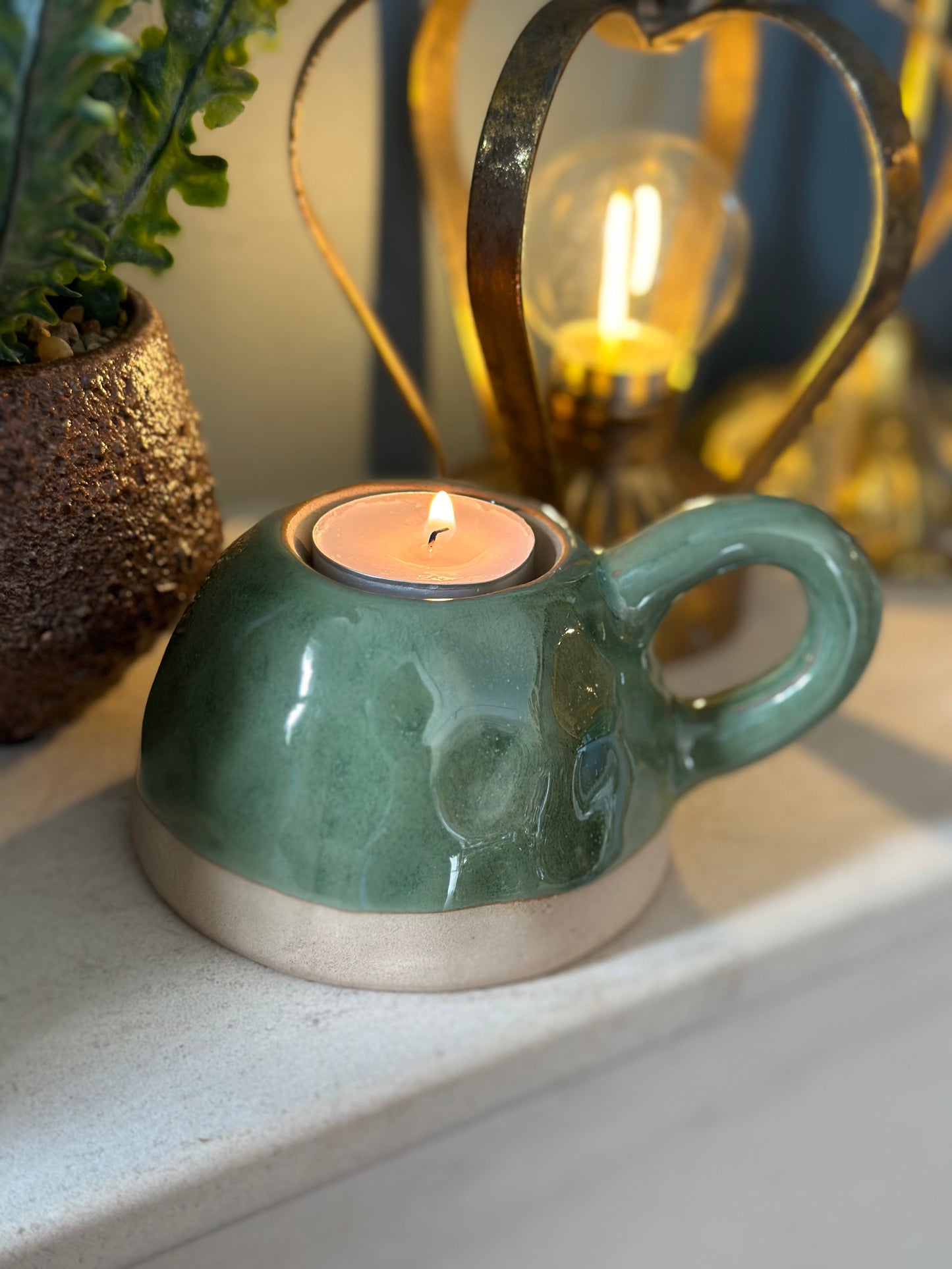 Dimple Pot Tealight Holder ~ Choice of Three Colours