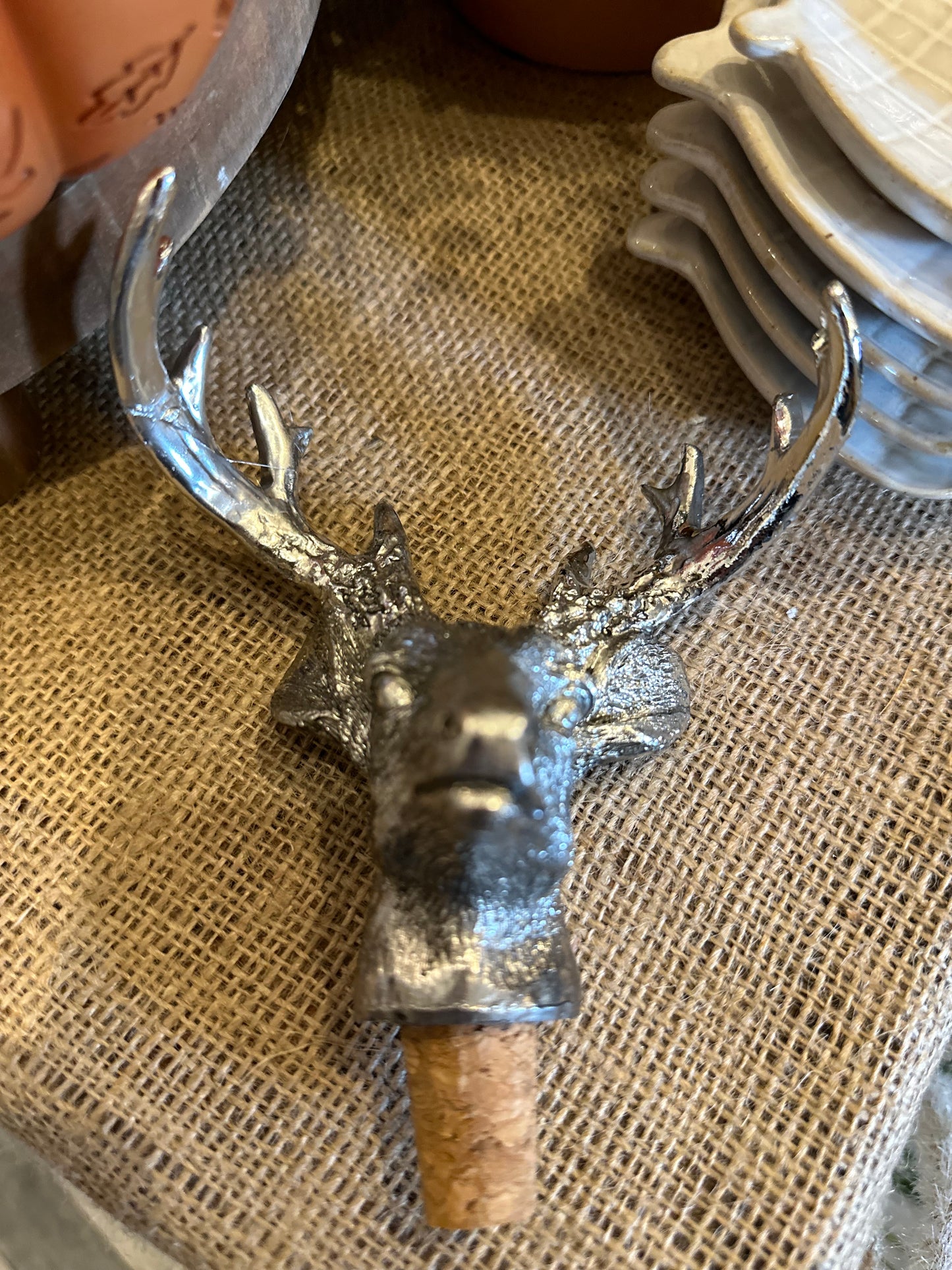 Silver Deer Bottle Stopper