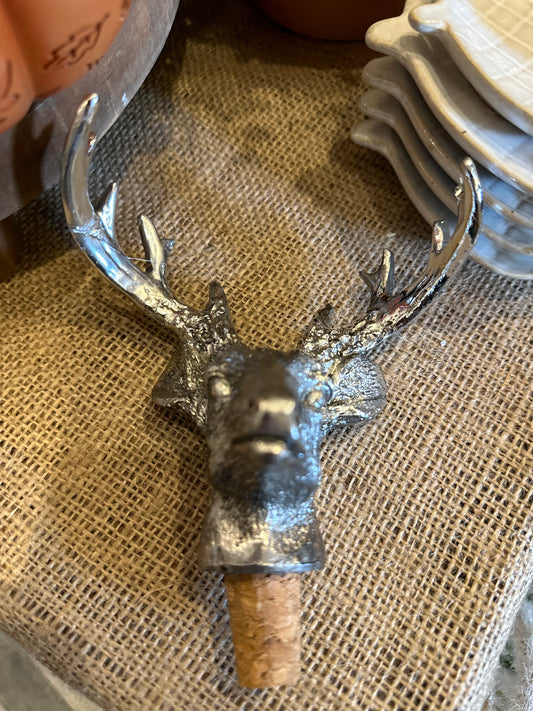 Silver Deer Bottle Stopper