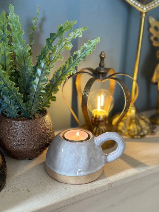 Dimple Pot Tealight Holder ~ Choice of Three Colours