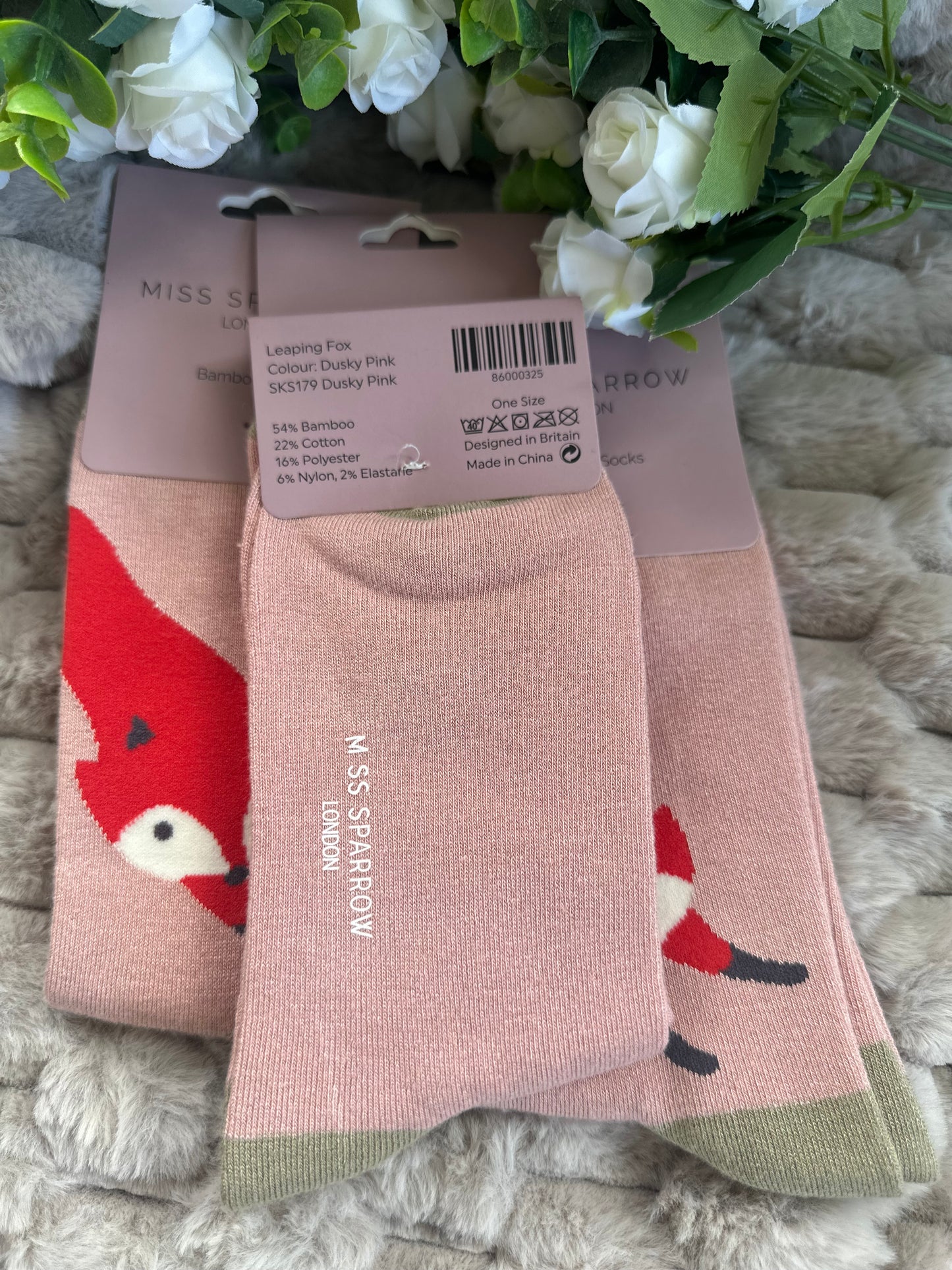 Miss Sparrow Fox Design Socks