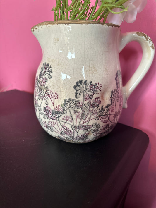 Vintage Style Flower Jug 16cm