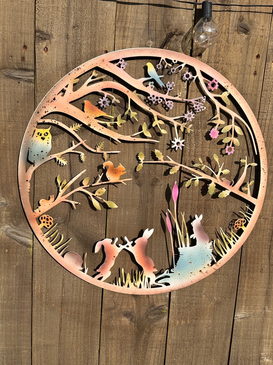 Wild Animal Metal Wall Plaque
