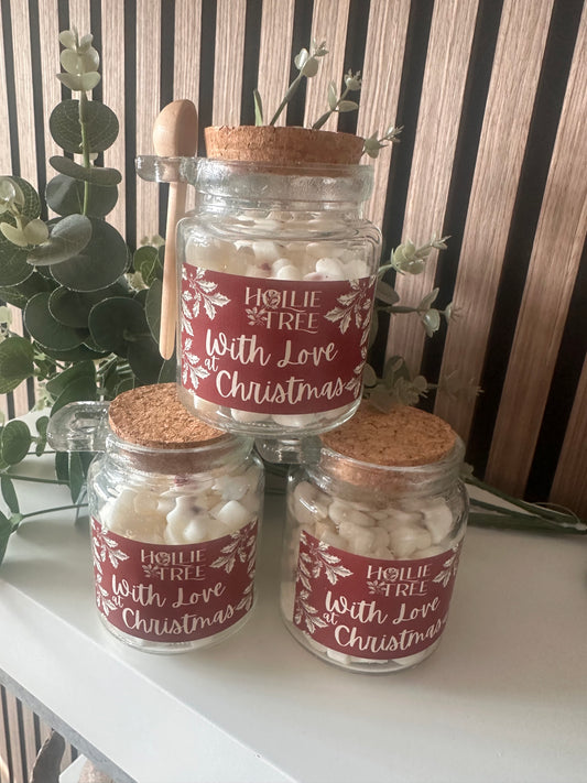 With Love at Christmas Melting Wax Pot ~ Snowdrop ~ 300 Hrs Burn Time