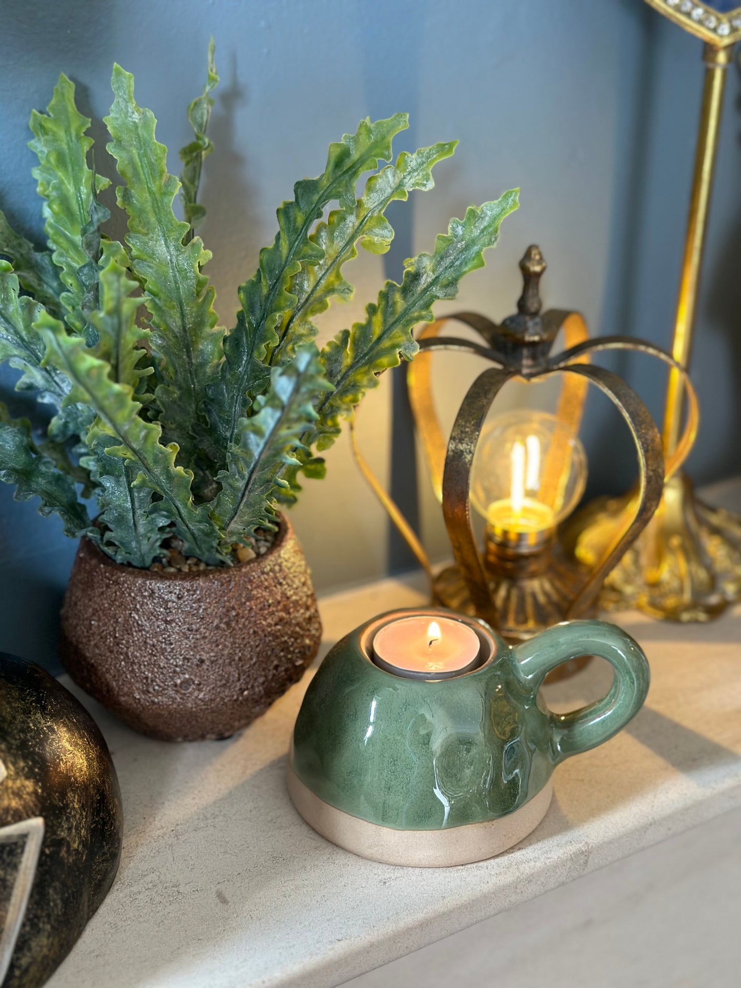 Dimple Pot Tealight Holder ~ Choice of Three Colours