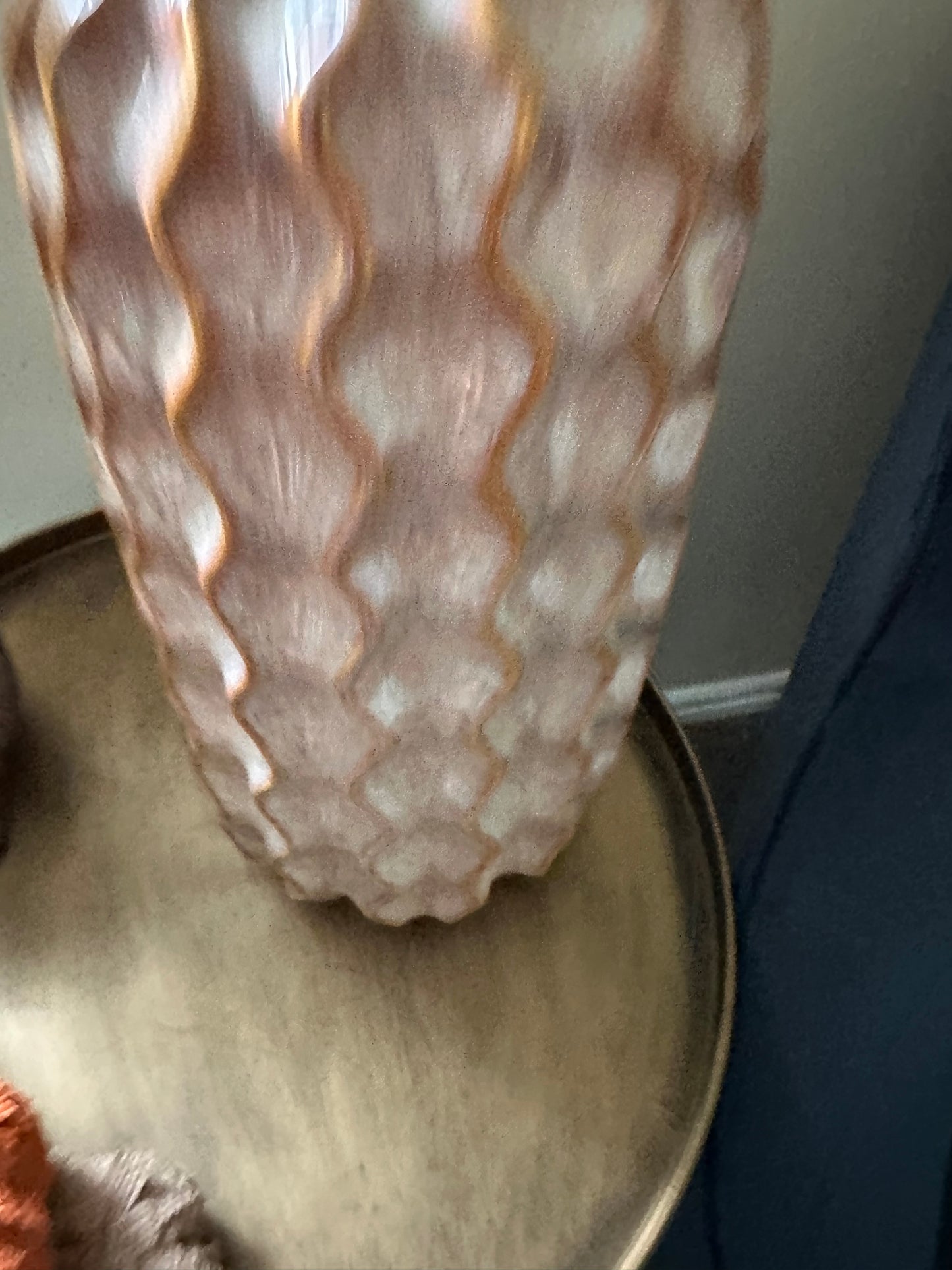 Large Glazed Wave Vase