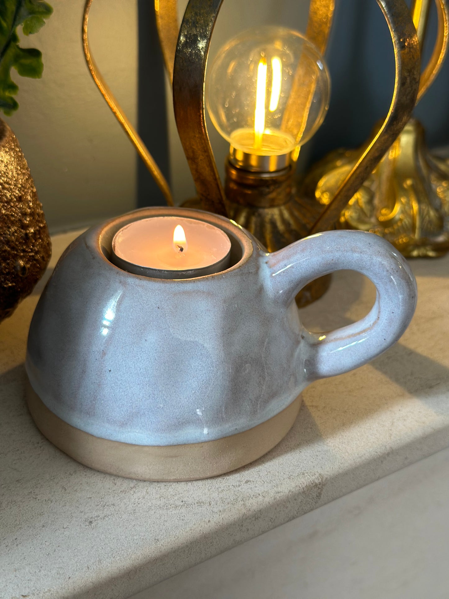 Dimple Pot Tealight Holder ~ Choice of Three Colours