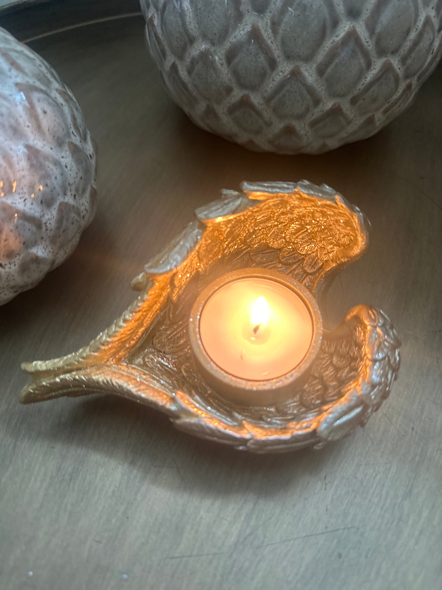 Gold Angel Tealight Holder