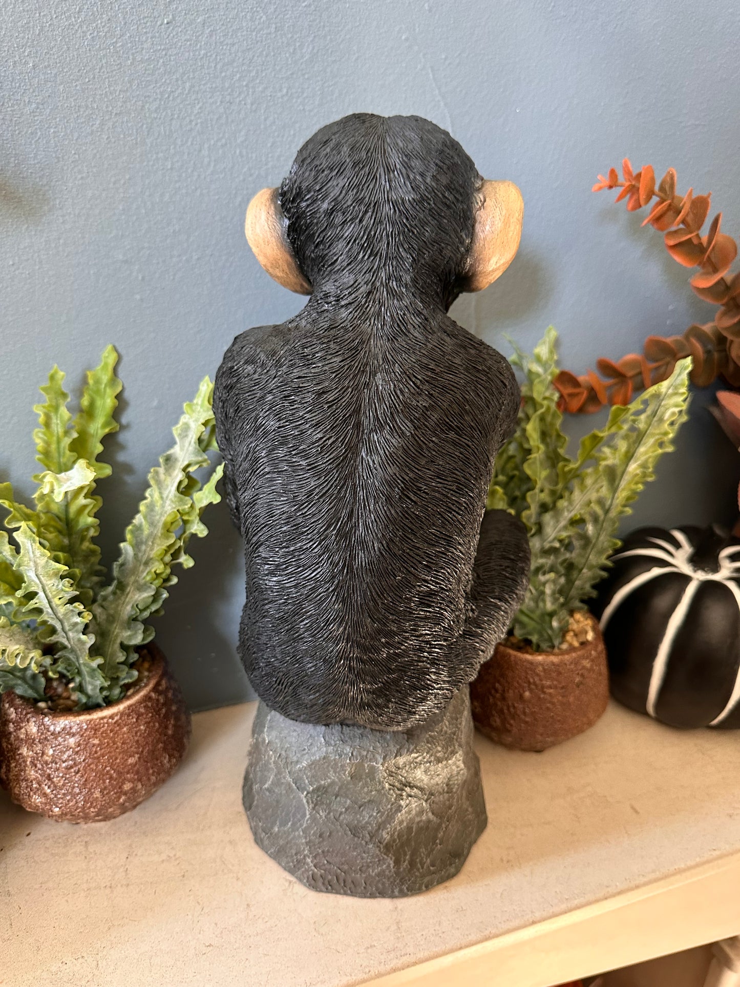 Quirky Resin Thinking Monkey Decor