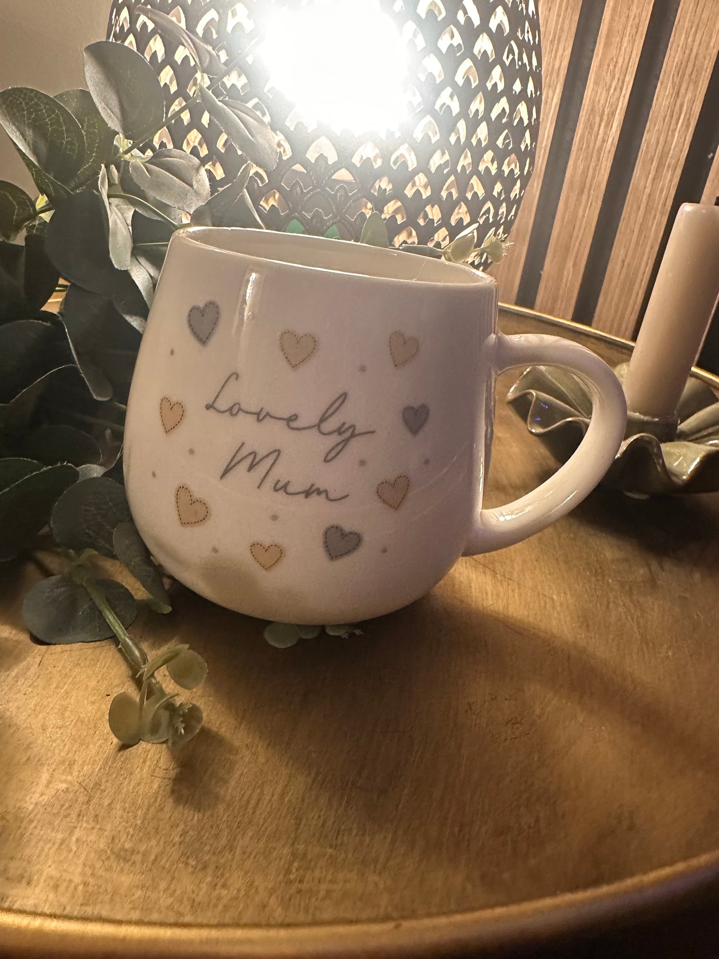Ceramic Heart Lovely Mum Mug