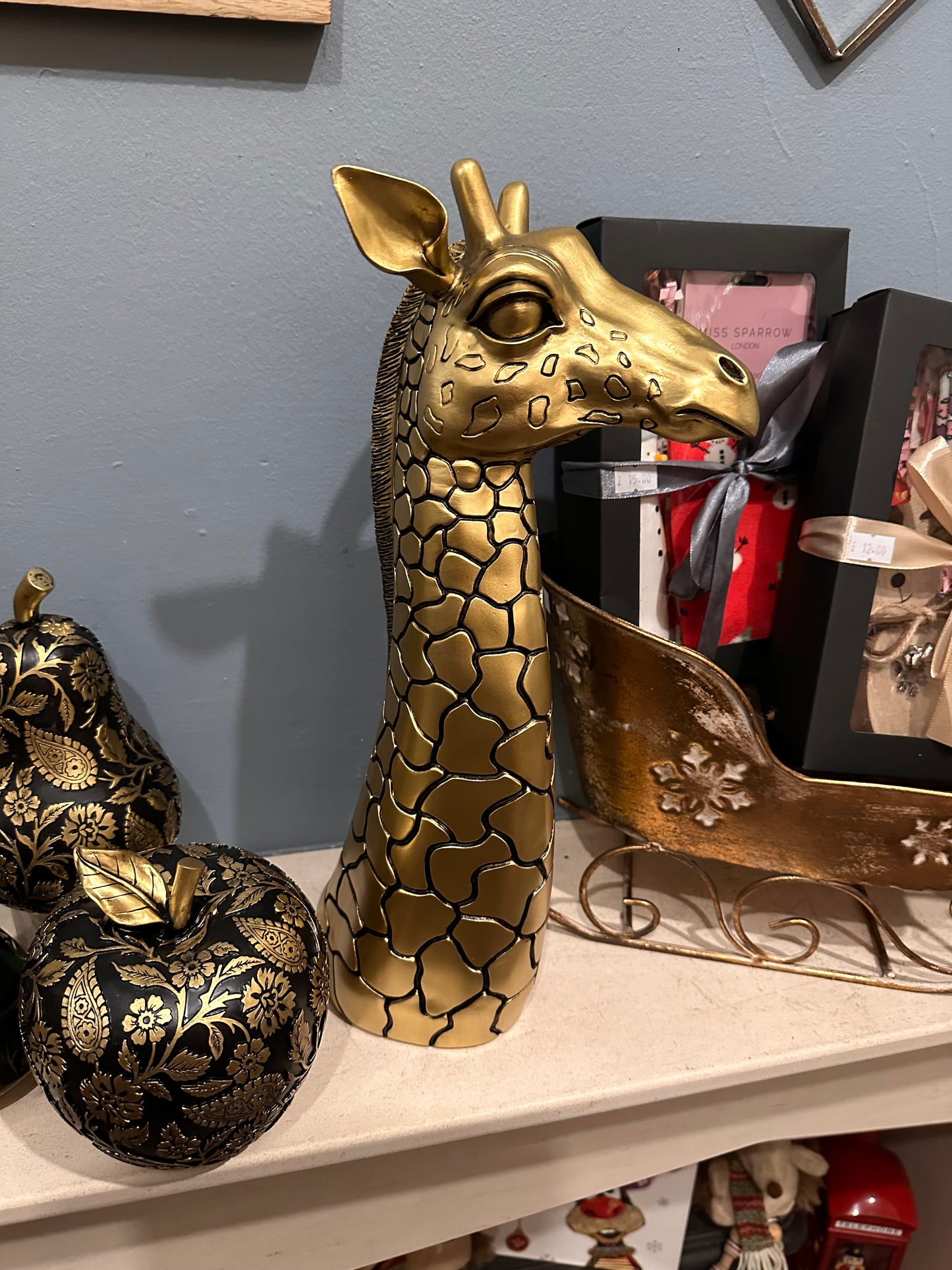 Gold & Black Decorative Giraffe