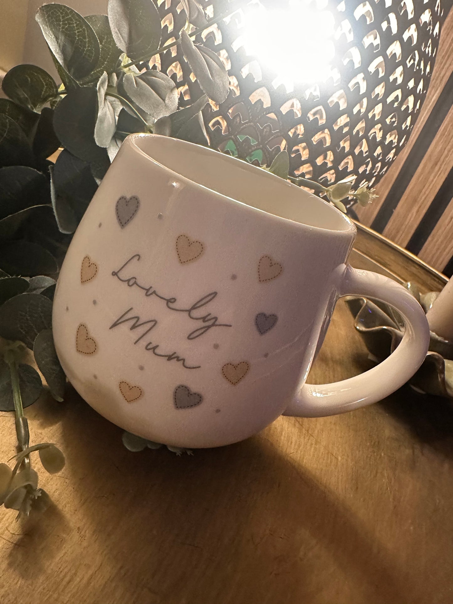 Ceramic Heart Lovely Mum Mug