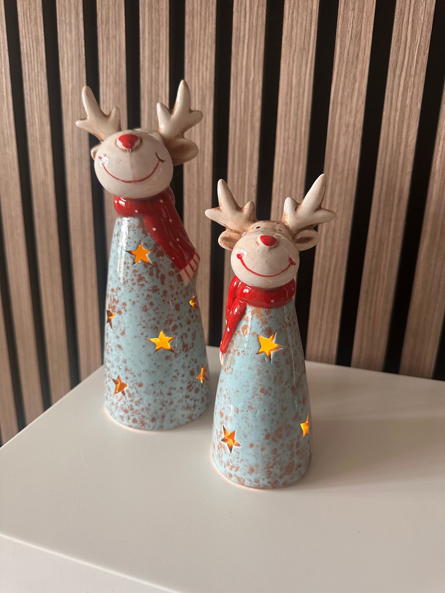 Ceramic Led Reindeers - 2 Sizes