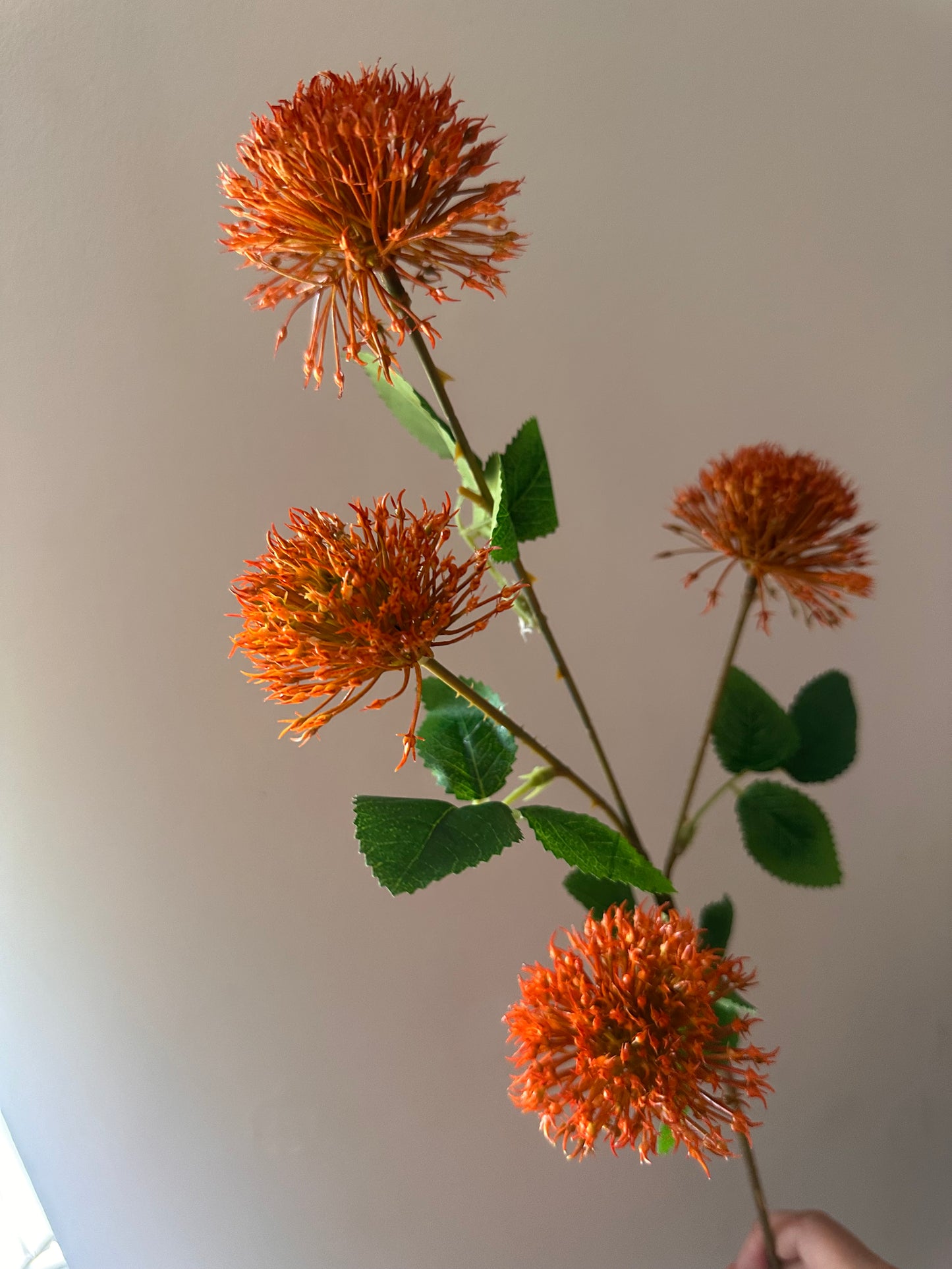 Faux Orange  Fireball Flowers