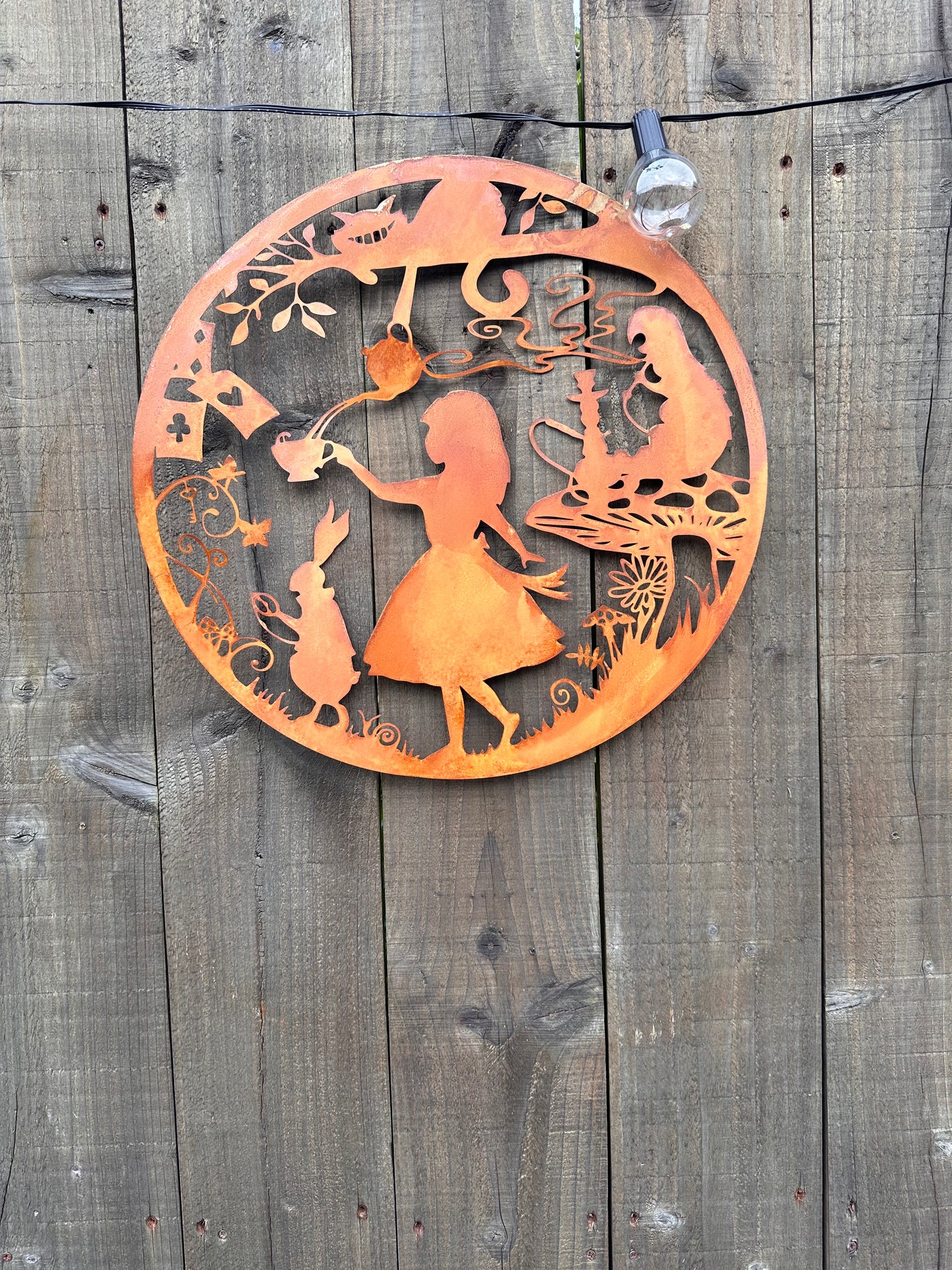 Alice In Wonderland Metal Wall Plaque