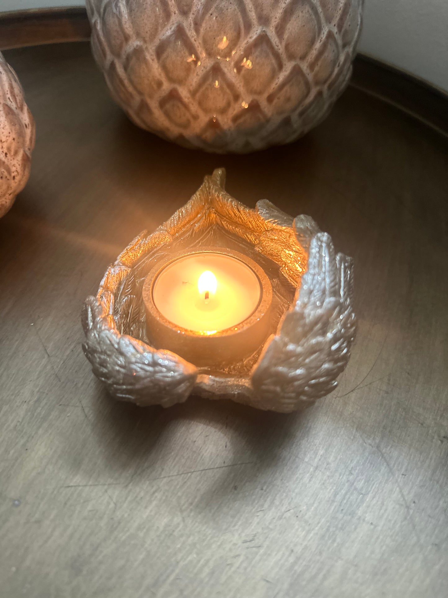 Gold Angel Tealight Holder