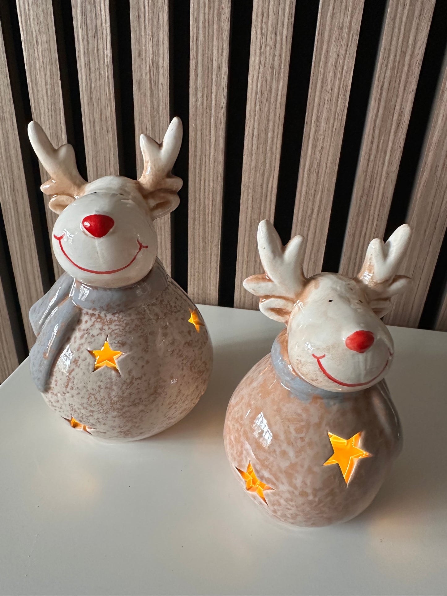LED Ceramic Christmas Reindeer ~ 2 Sizes