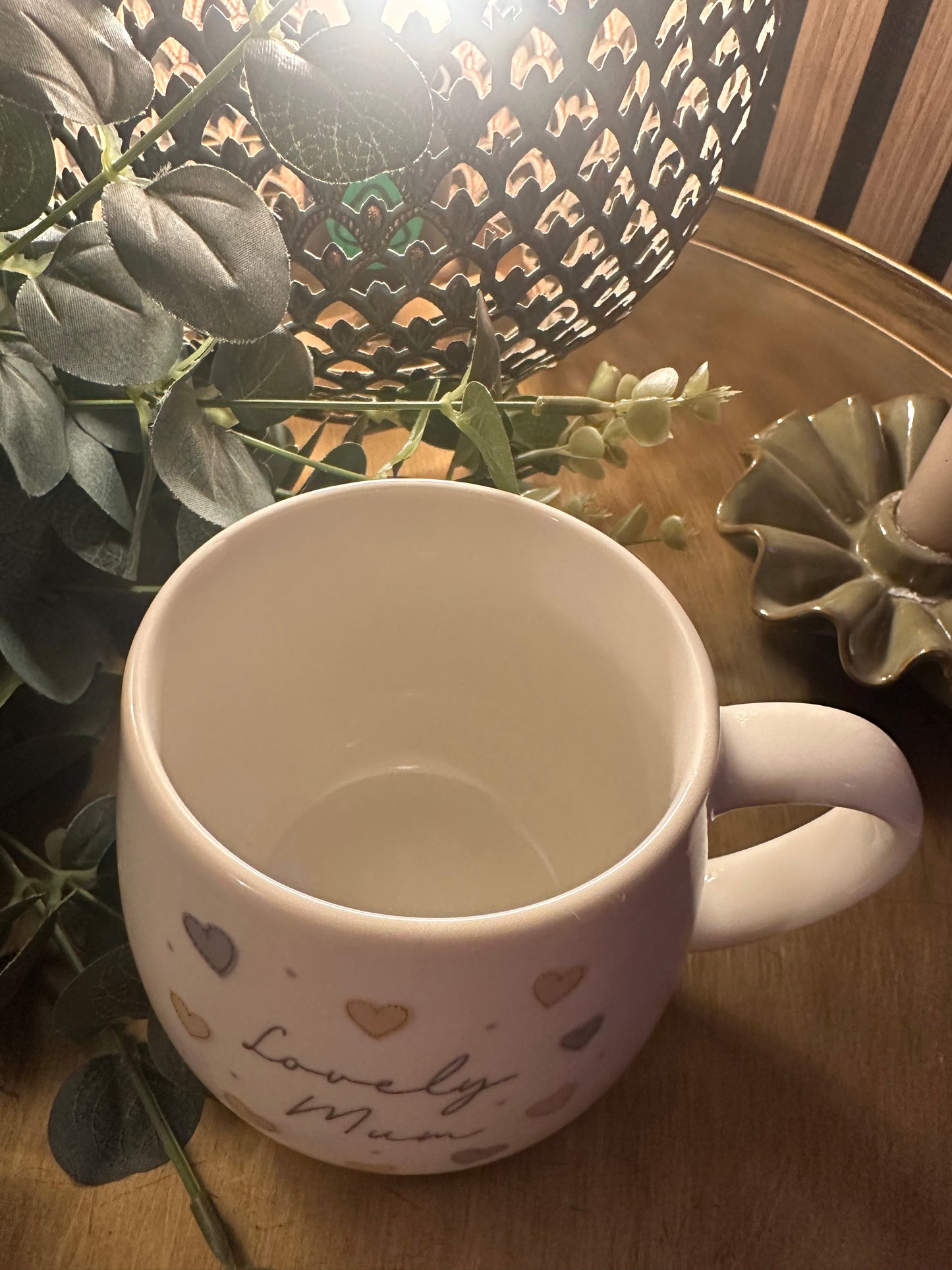 Ceramic Heart Lovely Mum Mug