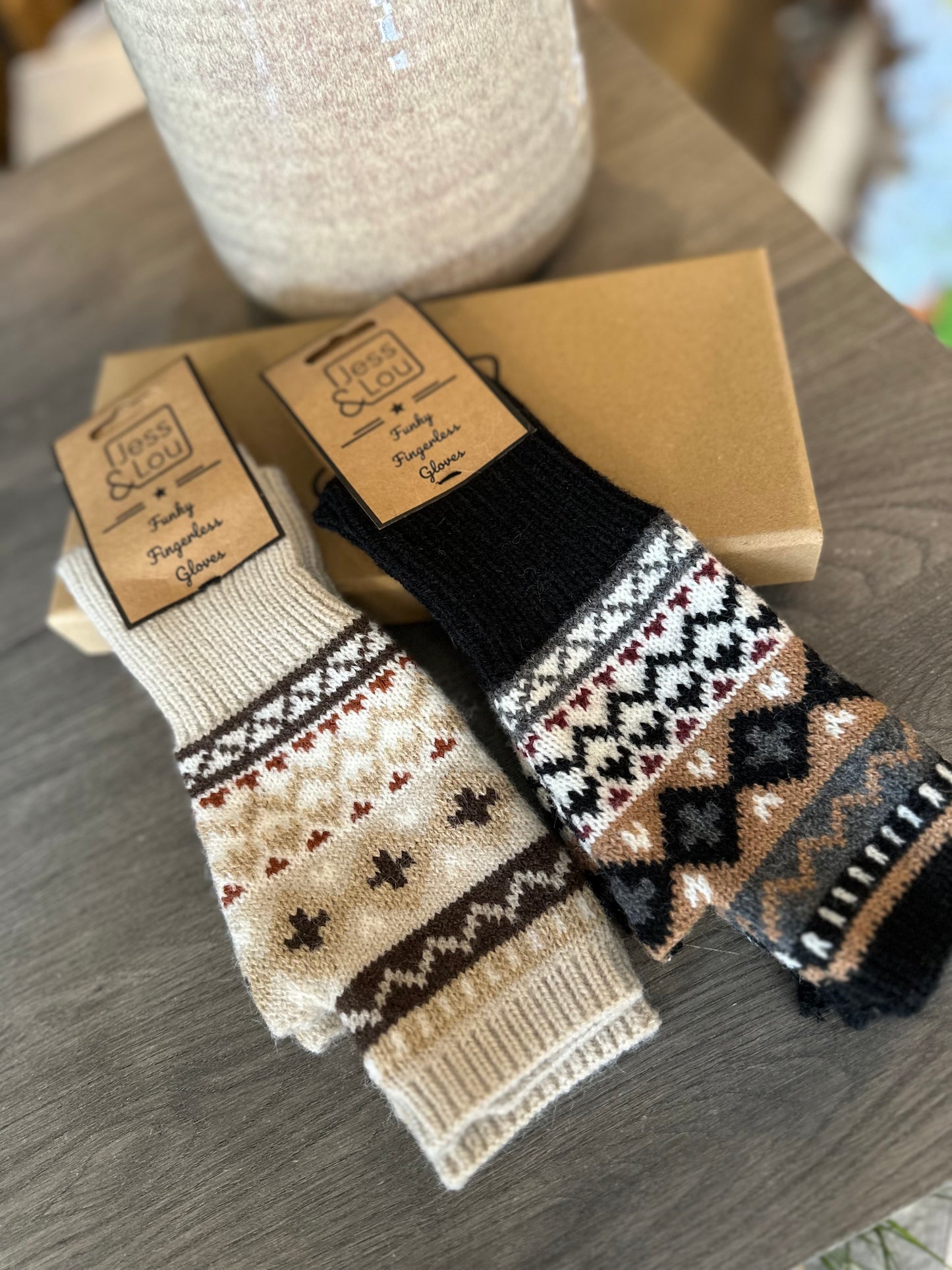 Nordic Style Fingerless Gloves