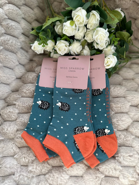 Miss Sparrow Hedgehog Trainer Socks